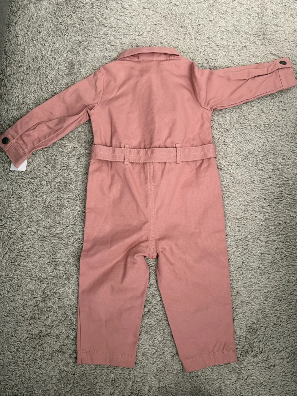 Carter’s Baby Girl Pink Belted Jumpsuit NWT